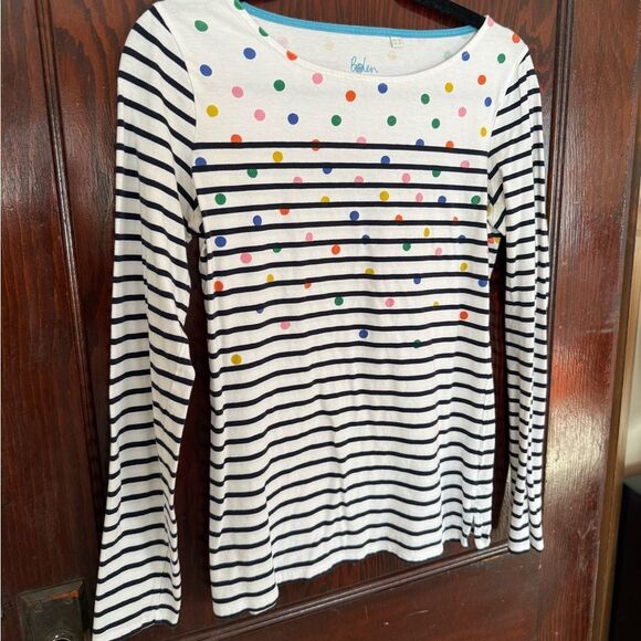 Boden Multicolor Polka Dot Striped Top - Picture 3 of 4